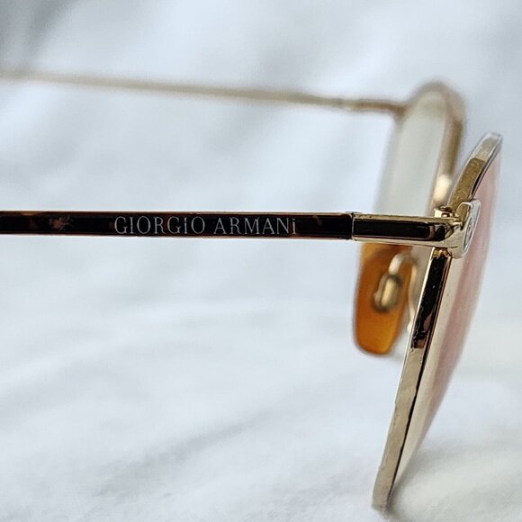 Giorgio Armani Eyeglasses Frame Only Brown Gold Round Italy 217 759 54-17-135 - Picture 6 of 10